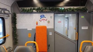 Новогодняя электричка ЭП2ДМ на МЦД-4