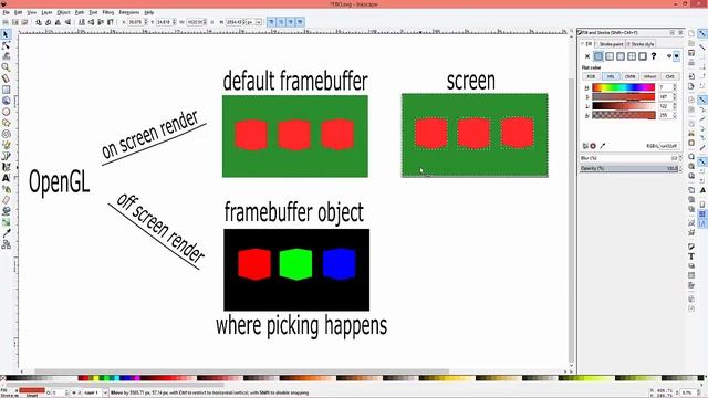 Python OpenGL and PyOpenGL - s02e13 - color picking p2
