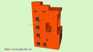 Кирпичная отопительно-варочная печь "Нева", с варочной плитой и духовкой, своими руками (проект)
