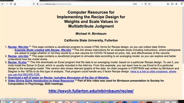 Prof. Birnbaum Presents to SCiP 2020