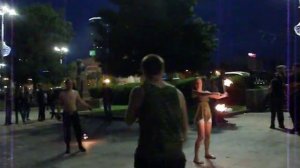 Огненный танец на Плотинке. Екатеринбург.