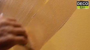 Нанесение декоративной краски с песчаной поверхностью "Морской бриз" Gold от DECORAL, Ավազային ներկ