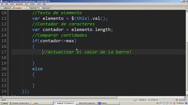 JQuery - Contador de caracteres con barra de progreso смотреть онлайн
