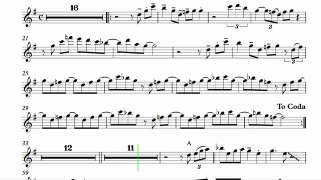 Uptown Blues – Jazz Tracks – Sheet Music Alto Sax Eb смотреть онлайн