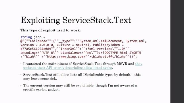 BlueHat v17 || Dangerous Contents - Securing .Net Deserialization смотреть онлайн