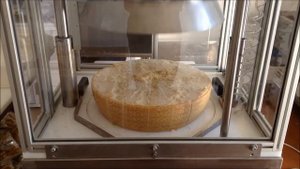 Резка твердого сыра круглой формы с переменным и фиксированным весом