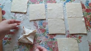 Выпечка из слоеного теста Слойка с начинкой Неимоверно вкусная  Закуска из Готового Слоеного теста
