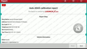 05 LAUNCH Europe - X-431 ADAS PRO - Honda Civic 2018 Front and Radar Calibration