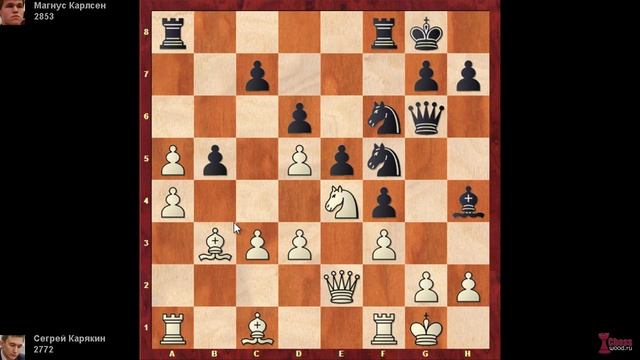 Матч Карлсен - Карякин 2016. Тай-брейк. Партия 3 смотреть онлайн