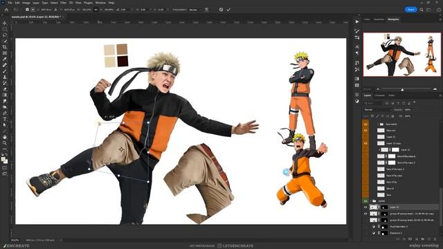 I created a REALISTIC NARUTO in Photoshop! смотреть онлайн