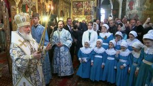 Православные верующие отмечают праздник Благовещения