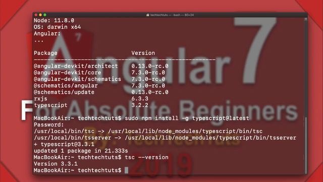 Part 07 Angular 8 Tutorial Series by TechTechTuts: What is Typescript | Use Typescript with Angular