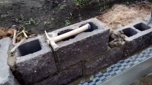 Забор из бессер блока и кирпича