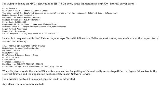 DevOps & SysAdmins: Http 500 internal server error on MVC3 deployment (2 Solutions!!) смотреть онлайн