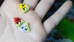 мастер - класс на арбузик 🍉 из бисера, амигуруми