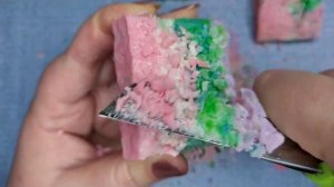 ASMR crunching, starch & soap cubes /крахмал, поделки из мыла (хруст) и срез кубиков?