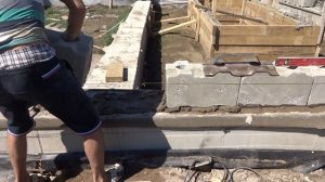 кладка легоблоков из полистиролбетона 1