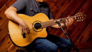 Performer Full Size Guitar w/ Electronics and Tuner  by Ortega Guitars - Solid Cedar Top - RCE159SN