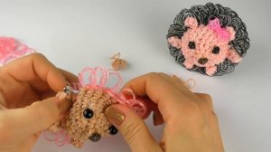 Ёжик Лумигуруми из резинок Rainbow Loom Hedgehog Loomigurumi