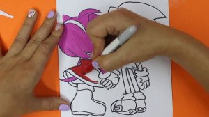 💙  How to Draw SONIC and AMY ROSE 🧡 Coloring and Drawing SONIC and AMY ROSE ❤️   SONIC 2  ⭐