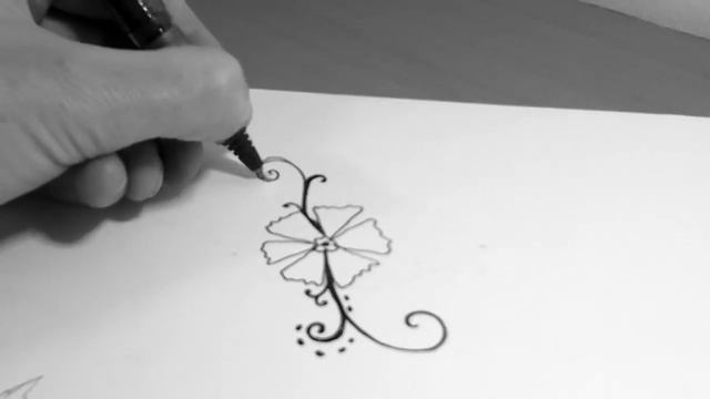 How to draw a flower tattoo design 3 смотреть онлайн