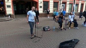 Алла Пугачева - Миллион алых роз. Cover. Кавер. Живое выступление на Арбате в Москве. Music WorldSu