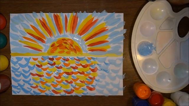 Рисуем закат солнца смотреть онлайн