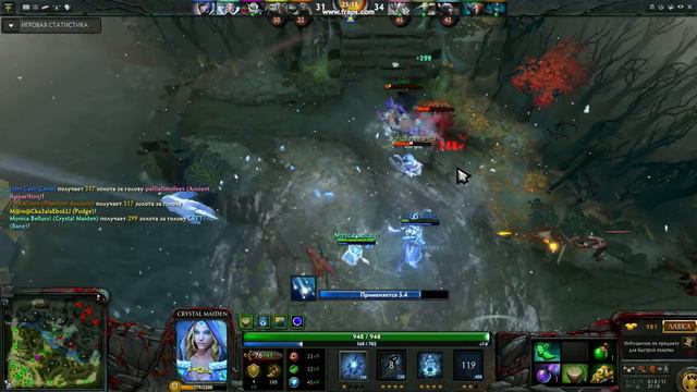 Dota2. Crystal Maiden Ultra Kill смотреть онлайн