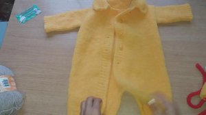 Комбинезон для новорожденного спицами.