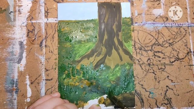 Весенний пейзаж|Картина гуашью|Рисовать легко и просто|Красивый пейзаж смотреть онлайн