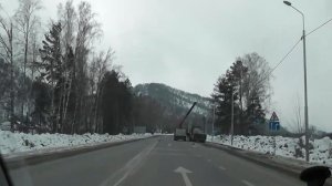 Путешествие в горы на автомобиле по Алтаю, горная дорога на Манжерок