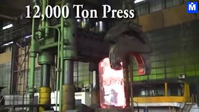 Невероятная гигантская ковка вала турбины и другие интересные процессы ковки топор, мотыга цилиндр смотреть онлайн