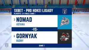 НОМАД - ГОРНЯК 21.02.24 ? 1xBet PRO HOKEI LIGASY 2024