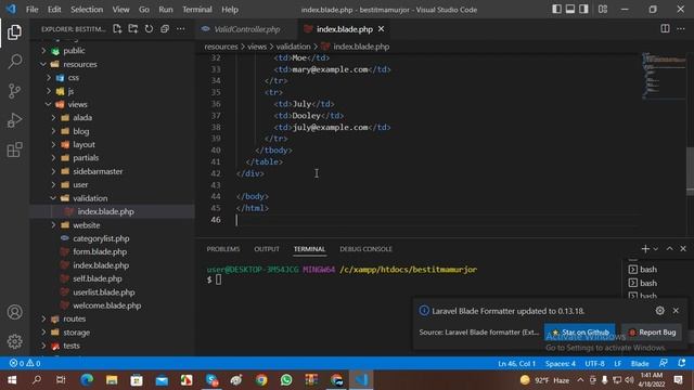 Part#01 || Bangla Tutorial | Basic Form Validation In Laravel | Laravel For Beginner Learner