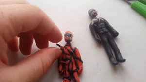 Карнаж и Веном из пластилина