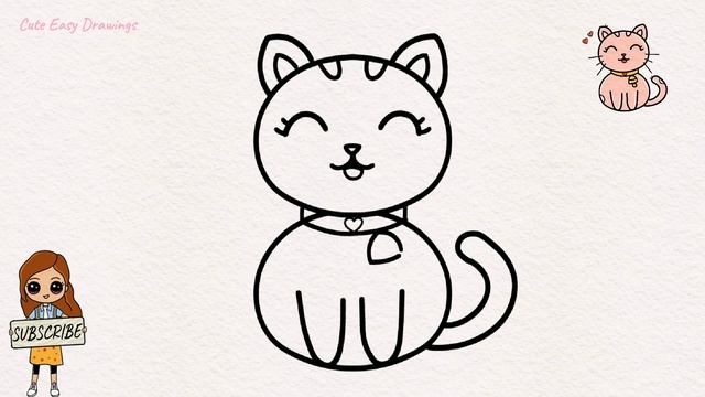 How to Turn 8 into a Cute Cat, Easy Trick Drawings for Kids
