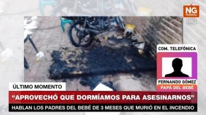 Incendió a un bebé: “que se muera ese diablo” dijo #Chaco #tragedia