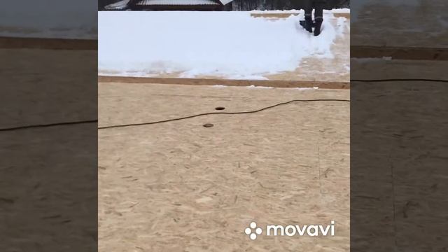 Коттедж (Типовой проект с плоской кровлей из ПВХ-мембраны)
