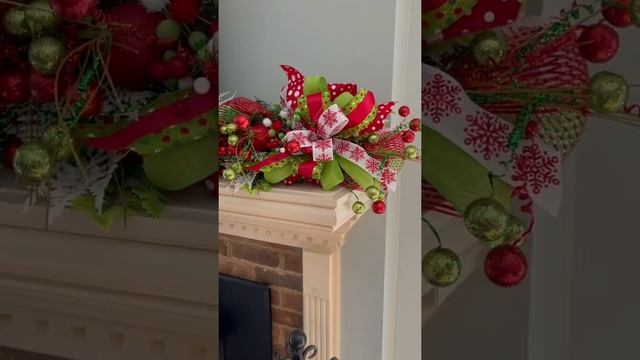 Decorate with a Whimsical Christmas Garland for your mantel!