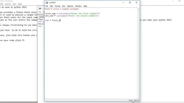 How To Save Python Files On Python IDLE