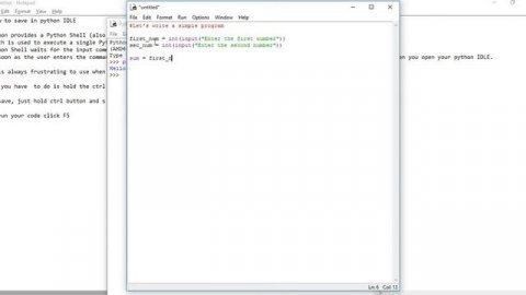 How to save python files on python IDLE