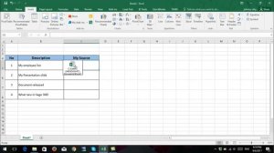 How to Insert or Attach document into Excel 2016