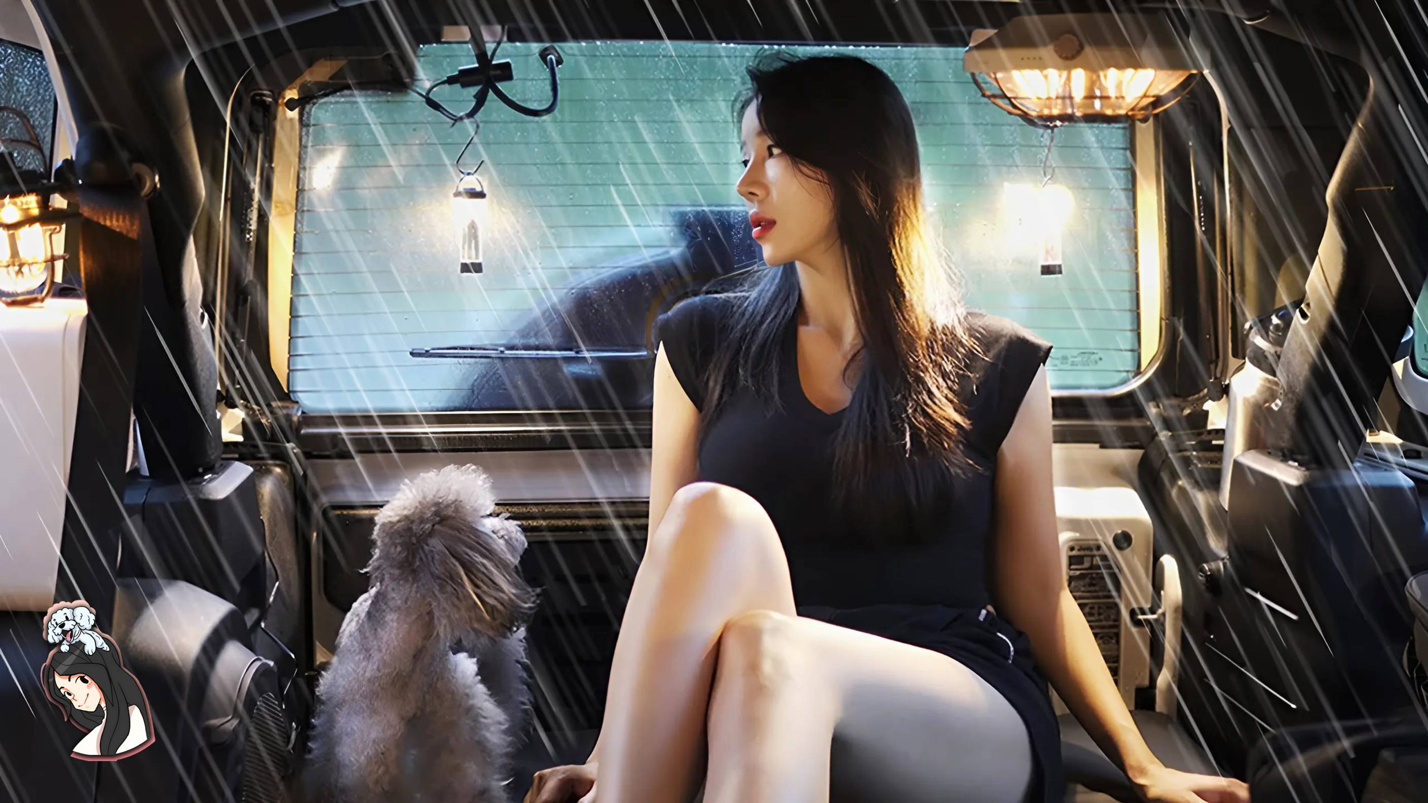 Бурный день☔ Автомобильный кемпинг под шум дождя [Ощущение комфорта] | АСМР природа смотреть онлайн