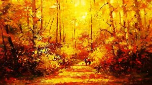 Осень в живописи художника Романа Биляева.