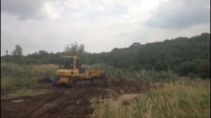 Komatsu D41E 6 работа бульдозера