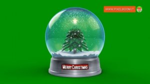 Green Screen Snow Globe Santa Claus Dance Christmas Tree - PixelBoomCG
