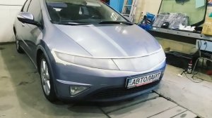 Honda civic полировка фар, поклейка плёнки, защита от ультрафиолета. Автолайт автосвет автоэлектрик