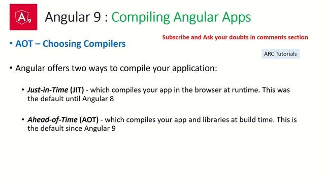 Angular 9 Tutorial For Beginners #75- Ahead of Time (AOT) Compilation