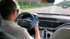 Geely Atlas PRO - разгон 0-100км/ч - Dragy, Тест