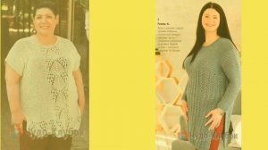 Туника спицами для полных женщин